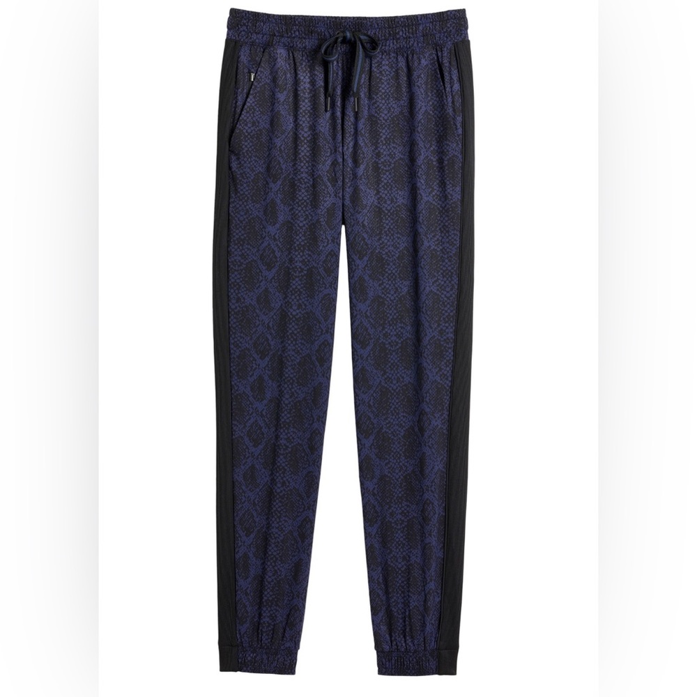 Athleta Blue and Black Track Pants